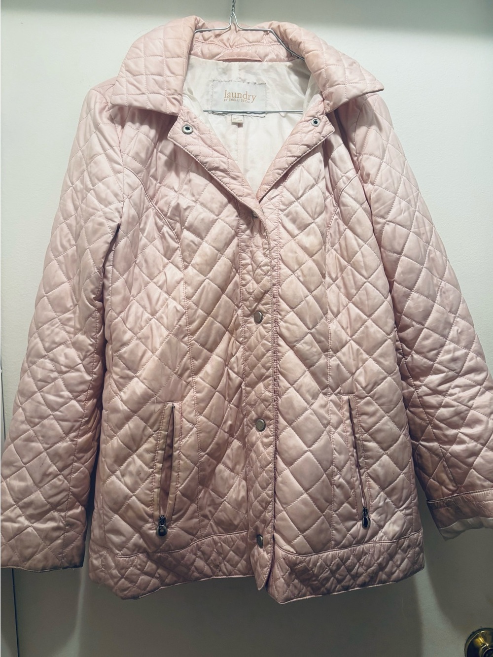 Laundry By Shelli Segal Quilted Pale Pink Coat
